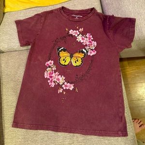 Gorgeous Butterfly Lucky Brand Super Soft T-shirt! Very Stylish & Comfy!